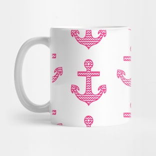 Anchor Pink Girls captain pattern women design Mug